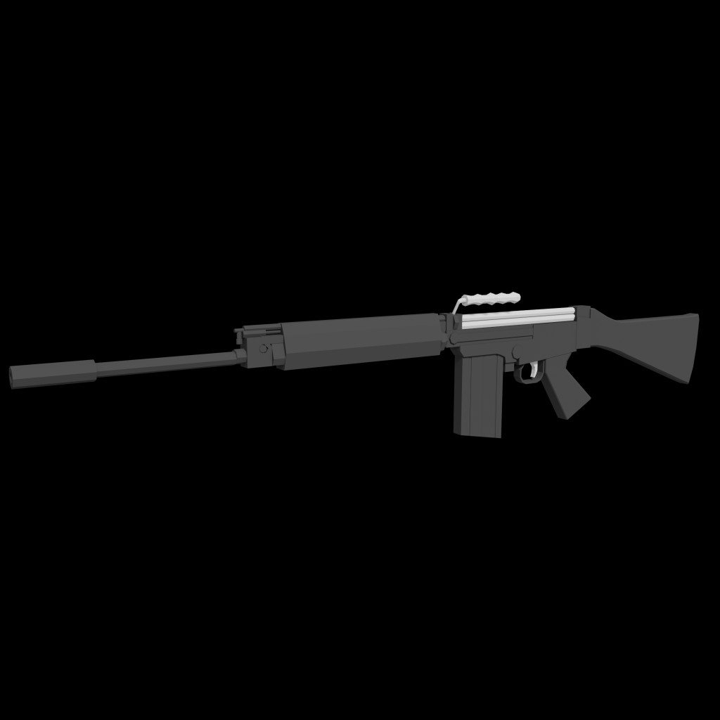 Lowpoly FAL w/ Diffuse Texture preview image 1